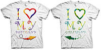 Парные футболки с принтом "I love my boyfriend (girlfriend)" Push IT