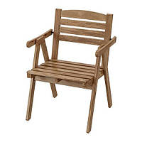 Кресло ІКЕА FALHOLMEN сад, светло-коричневая морилка 503.130.94