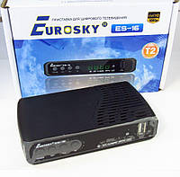 Приставка Ресивер цифровий ефірний DVB-T2 тюнер ES-16 (DVB-C/T2, АС3, Youtube, IPTV player, Megogo) T2 т2