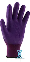 Перчатки рабочие стрейчевая покрытая вспененным латексом #409 Фиолетовый