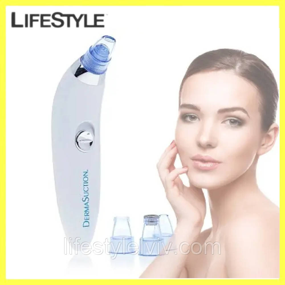 Апарат для очищення шкіри обличчя Derma Suction / Вакуумний очищувач чорних крапок / Апарат для чищення пор, фото 1