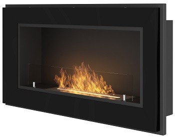Біокамін Simple Fire Frame 900 чорний зі склом власне виробництво