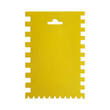 Шпатель зубчастий для клею 170x120 мм ADVANTA B12 C4 C5 пластиковий