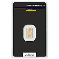 Золотий злиток 1 ГРАМ ARGOR-HERAEUS