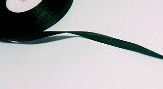 Стрічка атласна 0.6 см, темно-зелена  (№49)