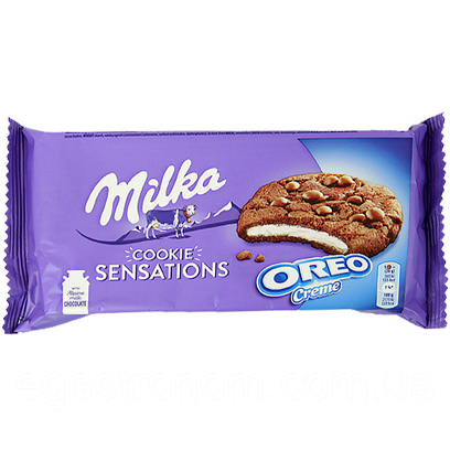 Печенье с орео начинкой и кусочками шоколада Милка Milka