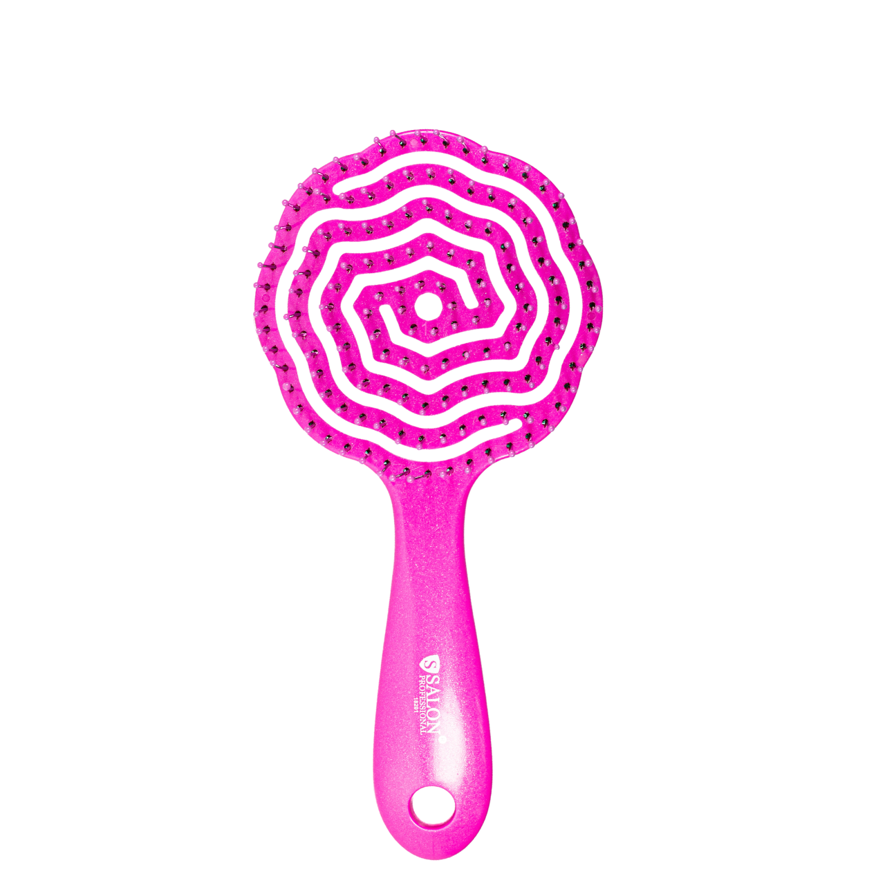 Щітка для волосся масажна Salon Professional. рожева