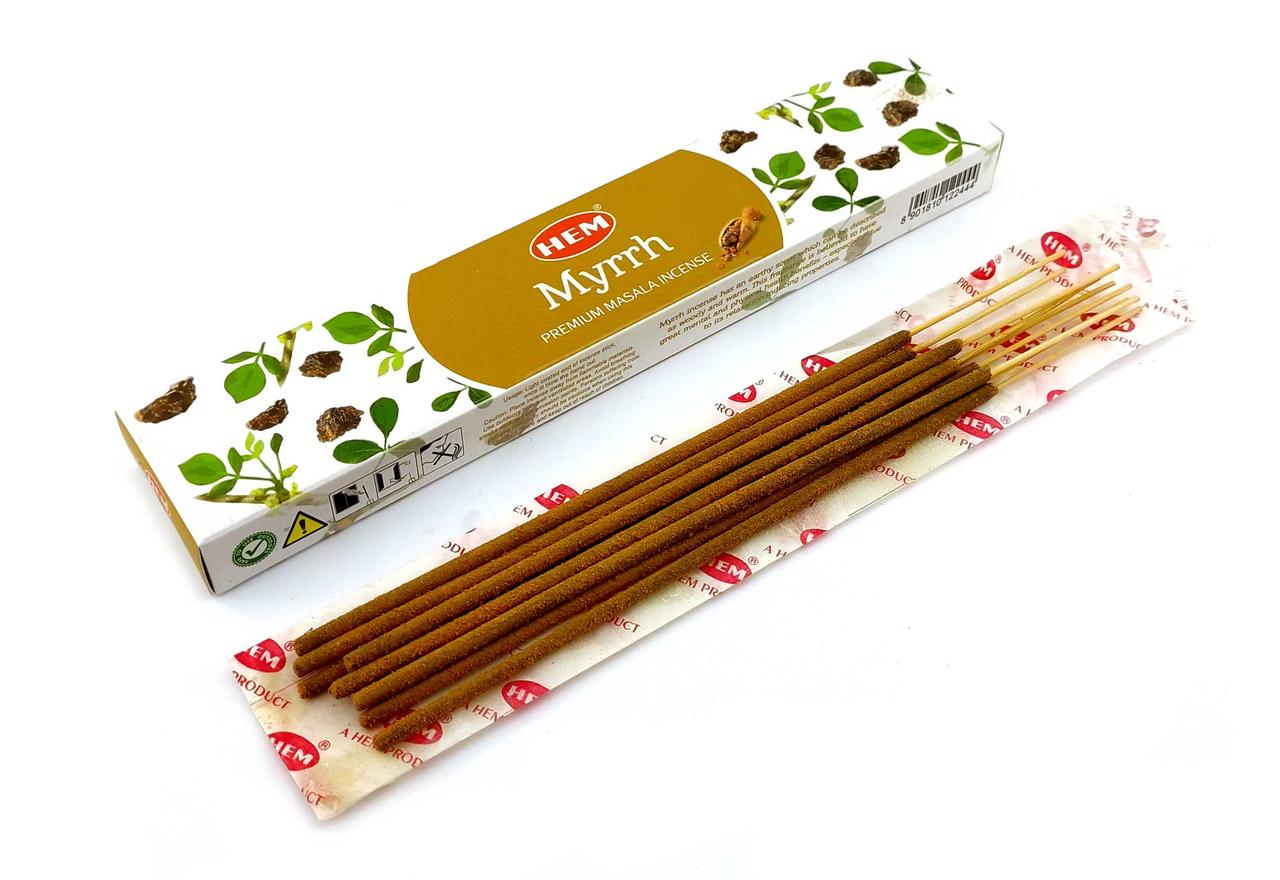 Натуральні пахощі Мірра "Myrrh" Masala 15 Gms HEM Індія, фото 1