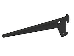 Кронштейн одинарний (220 мм) для полиці (комплект 2 шт) чорний