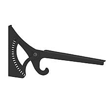 Кронштейн регульований (комплект 2шт) 250мм чорний