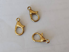 Замочок карабін 12мм*6мм, золото