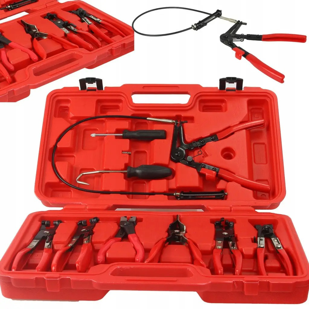 Універсальний набір кліщів для зняття хомутів MAR-POL M49545 9 елементів, в кейсі