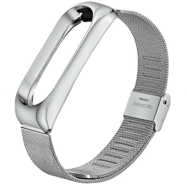 Ремінець BeCover Metal для Xiaomi Mi Smart Band 5 Сріблястий (KG-7881)