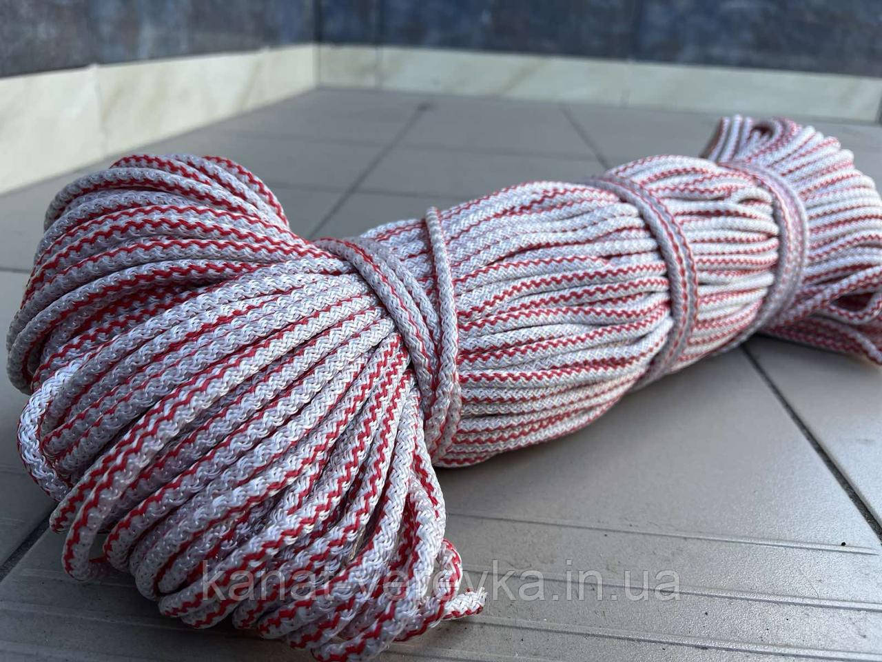 Мотузка 6 мм. 100 м. в'язана декоративна., фото 1