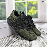 Кроссовки мужские летние Adidas Climacool Olive кожа-сетка