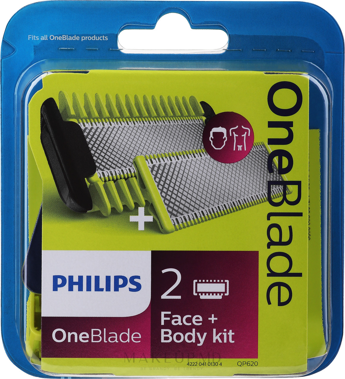 Купить Сменные лезвия Philips OneBlade Body Kit, 2 шт, цена 839 ...