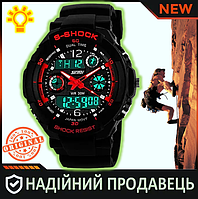 Skmei S-Shock Red 0931R, Original, тактичний чоловічий спортивний годинник для військового + гарантія