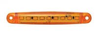 Габаритный фонарь оранжевый узкий LED 9 диодов 100X17X10