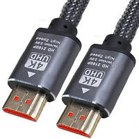 Шнур HDMI, штекер - штекер, version 2.0, gold, 1метр, в блистере