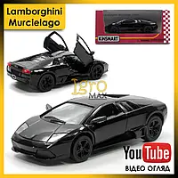 Металева машинка Lamborghini Murcielago KT5317W, дитяча колекційна залізна Ламборгіні чорний