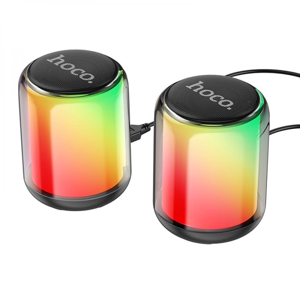 Портативная мини колонка с RGB подсветкой (проводная) aux для ПК/ноутбука/ телефона | Hoco BS56(Черный) (ID#1834559901), цена: 1101 ?, купить на  Prom.ua