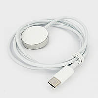 Кабель для зарядки Эпл Вотч магнитный USB-C Белый 1м