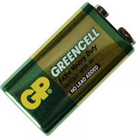 Батарейка солевая КРОНА Greencell (1604GLF, 6F22) GP 9V