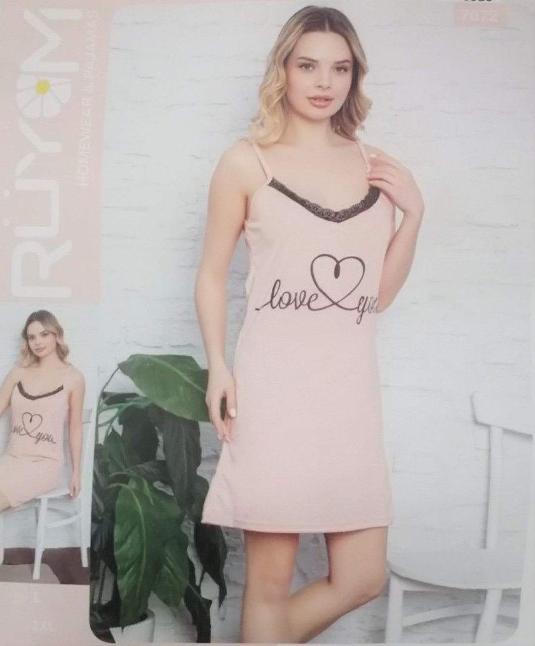 Жіноча нічна сорочка бавовна з 42 по 50р тонка бретель, фото 1