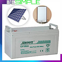 Гелевый аккумулятор Jarrett, 12V, 100Ah / Аккумуляторная батарея для домашних систем электропитания