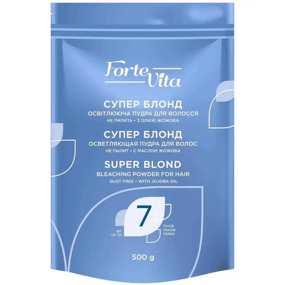 Освiтлююча пудра для волосся до 7 тонiв Forte Vita Super Blond 500 г.