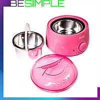 Воскоплав Beauty Skincare DSP F-70004 (80 Вт) для восковой депиляции, Розовый / Воскоплав со съемным ведром