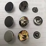 Кнопка плоска, "таблетка". Неіржавка сталь.  12 мм. Темний нікель., фото 5