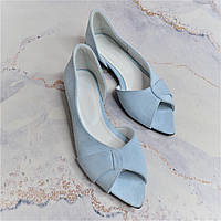 Відкриті балетки з фігурним вирізом