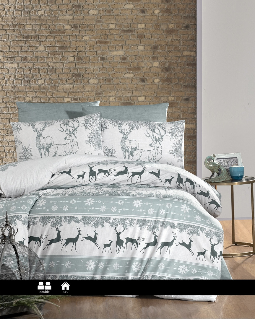 Постільна білизна First Choice - Ranforce - Deer Dark Green