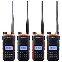 Рация Agent AR-UV10 Quad Pack (0.5W, UHF400-470MHz, VHF136-174MHz, до 10 км, 128 каналов, АКБ), 4 шт