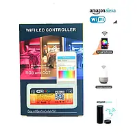 Wi-Fi RGB контролер WS03 12A, 12-24V, для світлодіодної RGB стрічки, Amazon Alexa Echo, Google Assistant