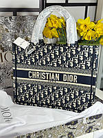 Сумка шоппер с вышивкой Dior tote 42 cm ЛЮКС сумка женская диор шопер