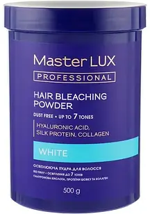 Освiтлююча пудра до 7 тонiв Master LUX White Bleaching Powder 500 г.