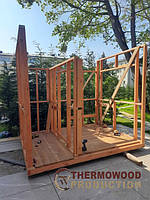 Bau einer modularen Sauna in Österreich. Будівництво модульної сауни в Австрії