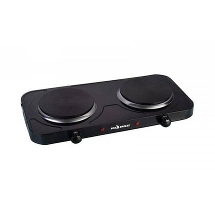 Плита електрична настільна двоконфоркова SeaBreeze SB-064 Black N, фото 1