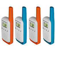 Рация Motorola Talkabout T42 Quad Pack (0,5W, PMR446, до 4 км, 16 каналов, 3xAAA), 4 шт, оранж+синий