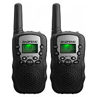 Рация Baofeng MiNi BF-T2 PMR446 (0.5W, PMR446, 446 MHz, до 5 км, 8 каналов, 4xAAA), 2шт, черная