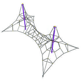 Канатний комплекс "Подвійна піраміда" (6.5х4.4 м) SiverSport RC11