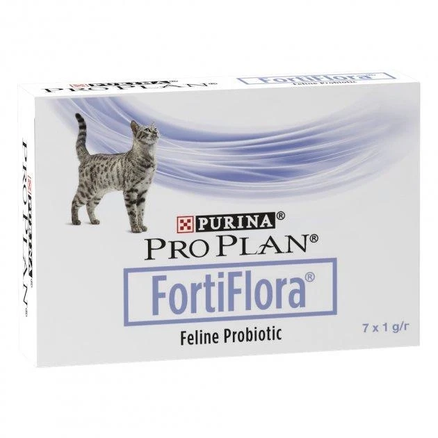 Додатковий корм для дорослих котів та кошенят Purina Pro Plan FortiFlora Feline Probiotic 7 шт по 1 г, фото 1