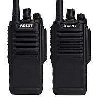 Рация Agent AR-S78 Tactical (5W, UHF, 400-470 MHz, до 16 км, 16 каналов, АКБ), комплект 2 шт, черная