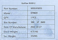 Зарядна станція EcoFlow River 2-US Black 256Wh 300W(600W) 120V(50Hz/60Hz) (EFR600) Новий, фото 4