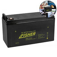 Тяговый аккумулятор Fisher. 12V. 100A/h GEL. Без З/У. Гелевая тяговая аккумуляторная батарея.