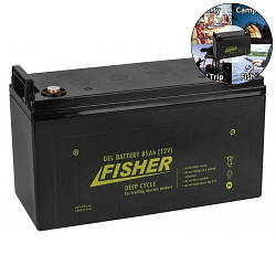 Тяговий акумулятор Fisher. 12V. 100A/h GEL. Без З/У. Гелева тягова акумуляторна батарея.