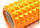 Массажный ролик для йоги и фитнеса Grid Roller 45 см v.2.2 оранжевый EVA пена, фото 2