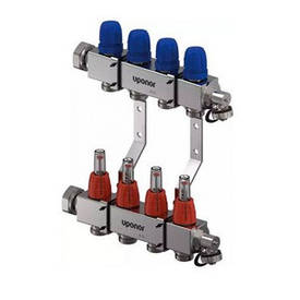 Сталевий колектор з витратомірами Uponor Vario С 4x3/4 Euro